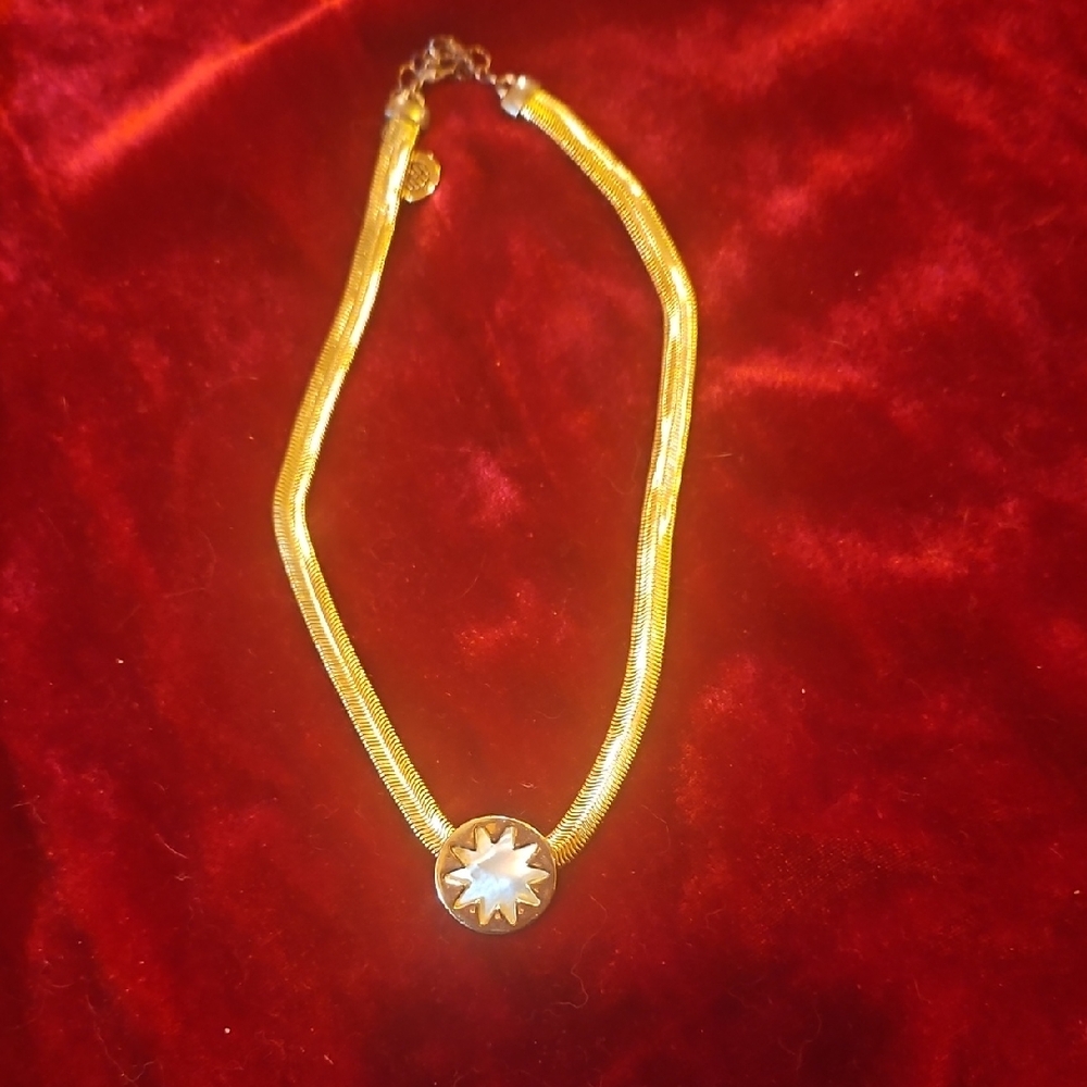Elegant Gold Choker Necklace with Star Pendant